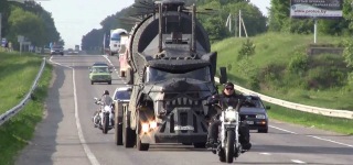 Badass Mad Max Tanker Cruises in Mogilev City