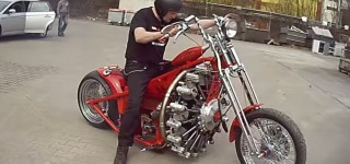 Sternmotorbike-Bizarre Motorcycle Built with Aircraft Engine