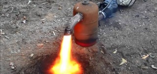 Making Waste Oil Burner from Scrap and First Fire-Up
