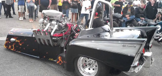 Fire Throwing Three-Wheel Drive Chevy with 3000HP Nitro Hemi is Worth to See!
