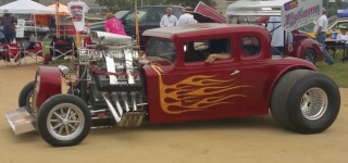 HEMI Powered Hot Rod Spits Fierce Flames Out of Its Cool Pipes!