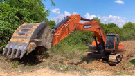 Excavator Doosan Dx340 LCA Construction Digging Forest Small Stretch Road