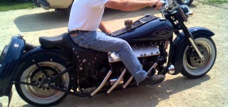 Lincoln Zephyr Flathead V12 Engine Motorcycle
