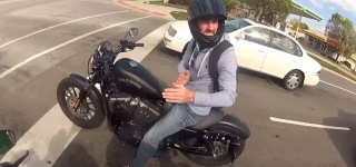 Two Guys Stopped by Police While on Harley Davidson Sportster Iron 883