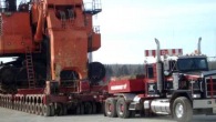 Mammoet Fort McMurray Hits the Road with a Gigantic Hitachi EX5500 Behind