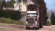 How Not to Drive a Huge Logging Truck with Pitch Black Smoke Coming Out Of Its Pipes!