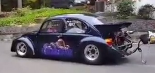 Stunning Volkswagen Bug Does Its Driveway Launch Gorgeously - Watch Till the End!!!