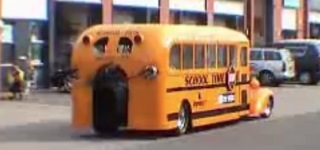 American School Bus Powered with Jet Engine is the Dream of Every Student