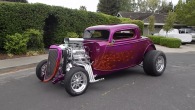 Purple Fire: 1933 Ford 3 Window Coupe Hot Rod High-Boy Street Rod