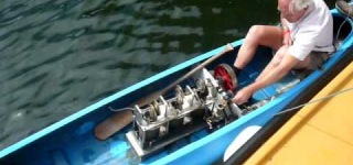 Compelling Stirling Engine Powered Canoe Works So Smoothly