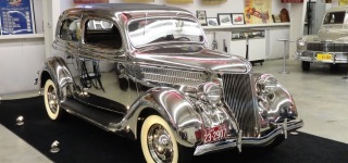 Very Rare 1936 Ford Stainless Steel Tudor Deluxe Touring Sedan Model 68-700 Shines Like Mirror!