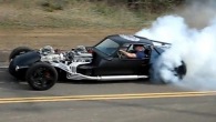 Chevy V16 Hot Rod Doing a Burnout!