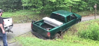 A Brand New Truck of an Unfortunate Driver Got Stuck in the Mud